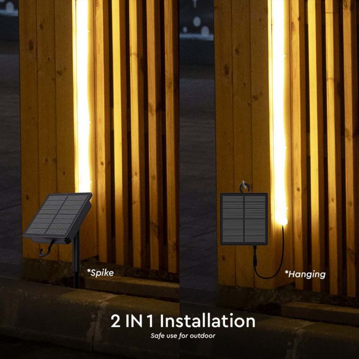 1.2W Solar LED Strip Light 5m RGB 3000K 4000K - Landscape Pathway Lighting - Solar Lighting