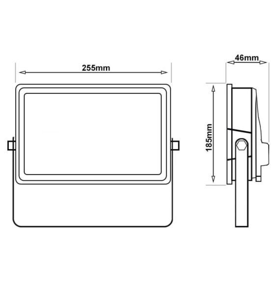 100W  New Avant Black LED Floodlight CCT Selectable