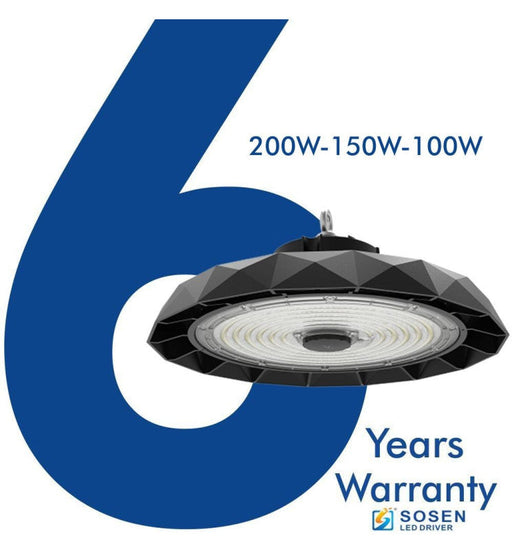 100W 150W 200W Dimmable BELGIUM LED UFO High Bay with SOSEN Driver - Lighting Fixtures - High Bays