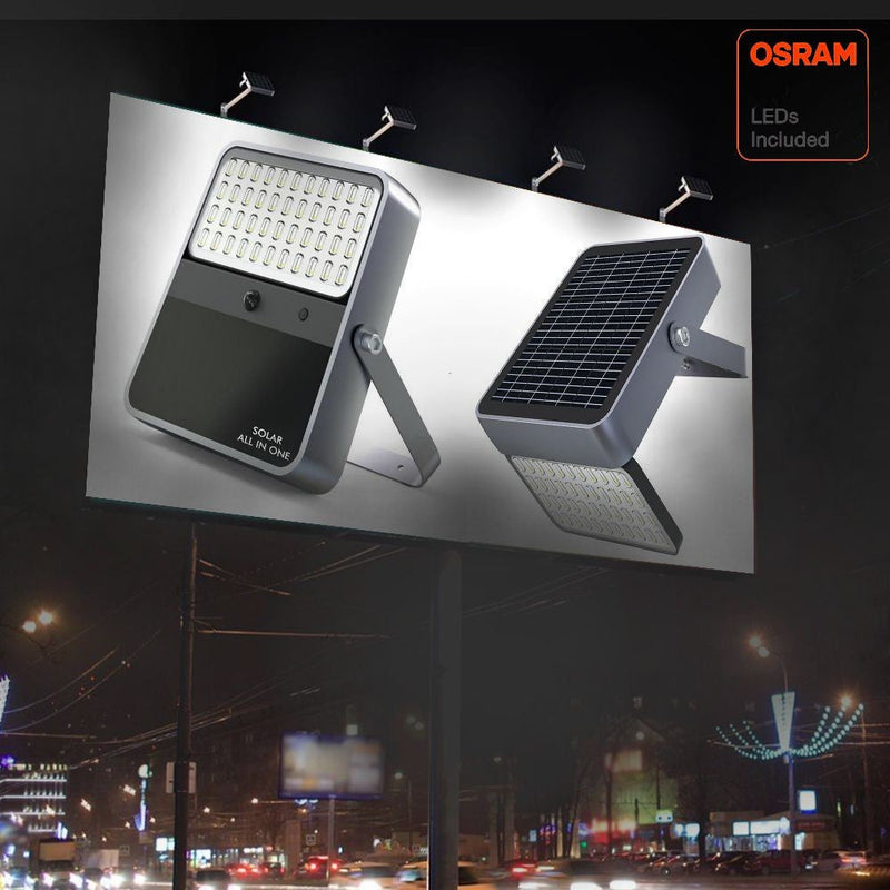 100W All-in-one Solar LED Floodlight with OSRAM Chip 5700K - Flood & Spot Lights - Solar Lighting