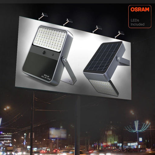 100W All-in-one Solar LED Floodlight with OSRAM Chip 5700K - Flood & Spot Lights - Solar Lighting