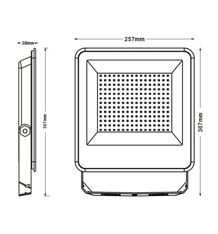 100W EVO PRO LED Floodlight with LUMILEDS Chip 3 CCT - Flood & Spot Lights - Floodlights