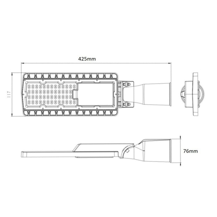 100W HALLEY LED Streetlight with BRIDGELUX Chip 4000K - LED Streetlight - Ledex Lighting UK