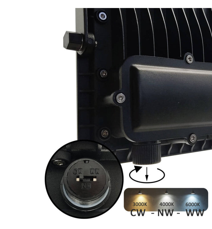 100W NEW AVANT LED Floodlight Black 3 CCT - LED Floodlight