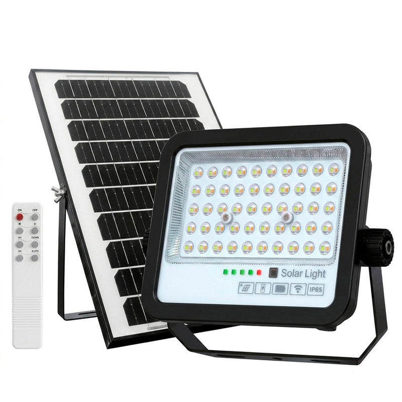 100W LED Solar Floodlight with remote 1100Lm 3CCT IP65
