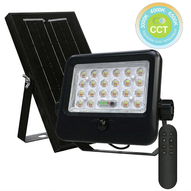 100W LED Solar Floodlight with PIR Motion Sensor 3CCT IP65