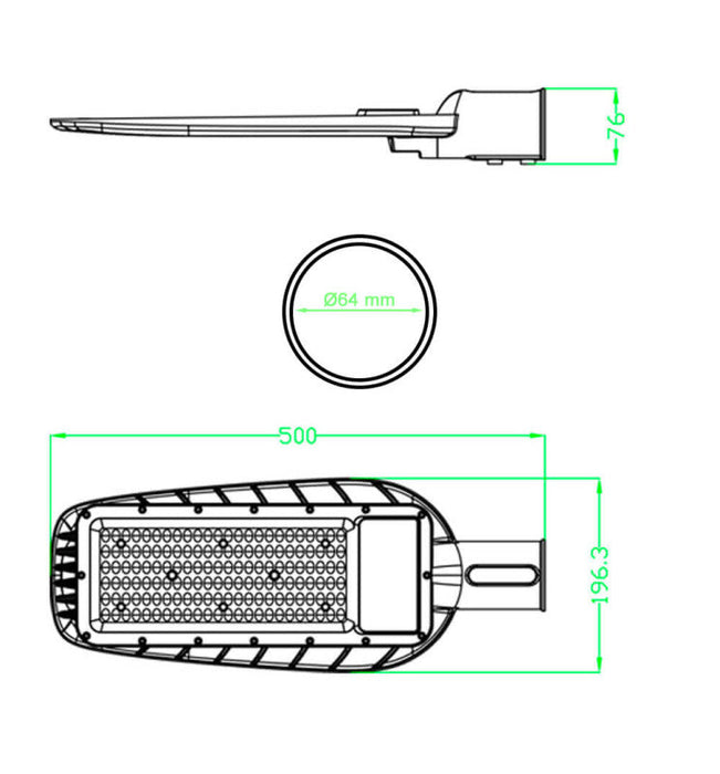 100W LED Streetlight AVANT with OSRAM CHIPs