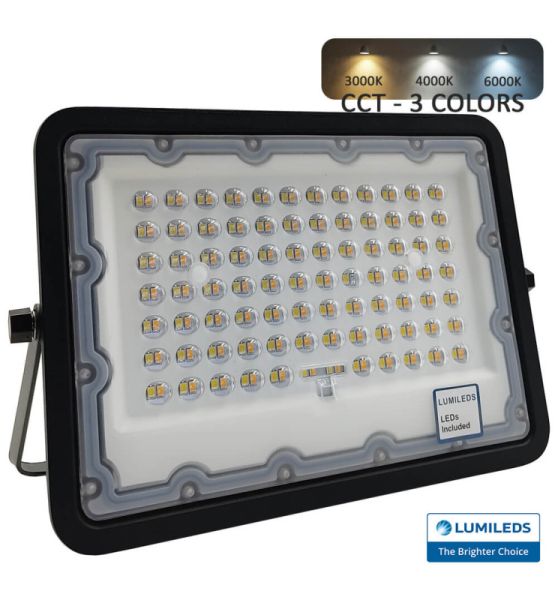 100W NEW AVANT LED Floodlight Black 3 CCT - Flood & Spot Lights - Floodlights