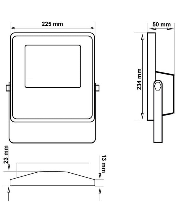 100W SOLAR LED Floodlight - NEW AVANT - 5700K - Solar LED light - Ledex Lighting UK