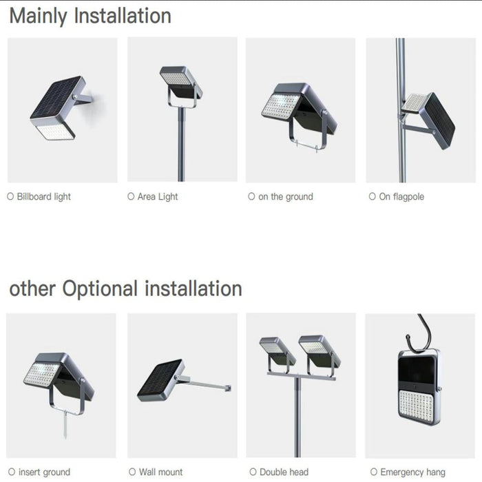 100W All-in-one SOLAR LED Floodlight with OSRAM Chip 5700K - Solar LED