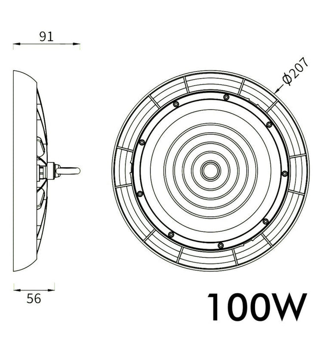 100W TITAN LED UFO High Bay Light - LED high bay - Ledex Lighting UK