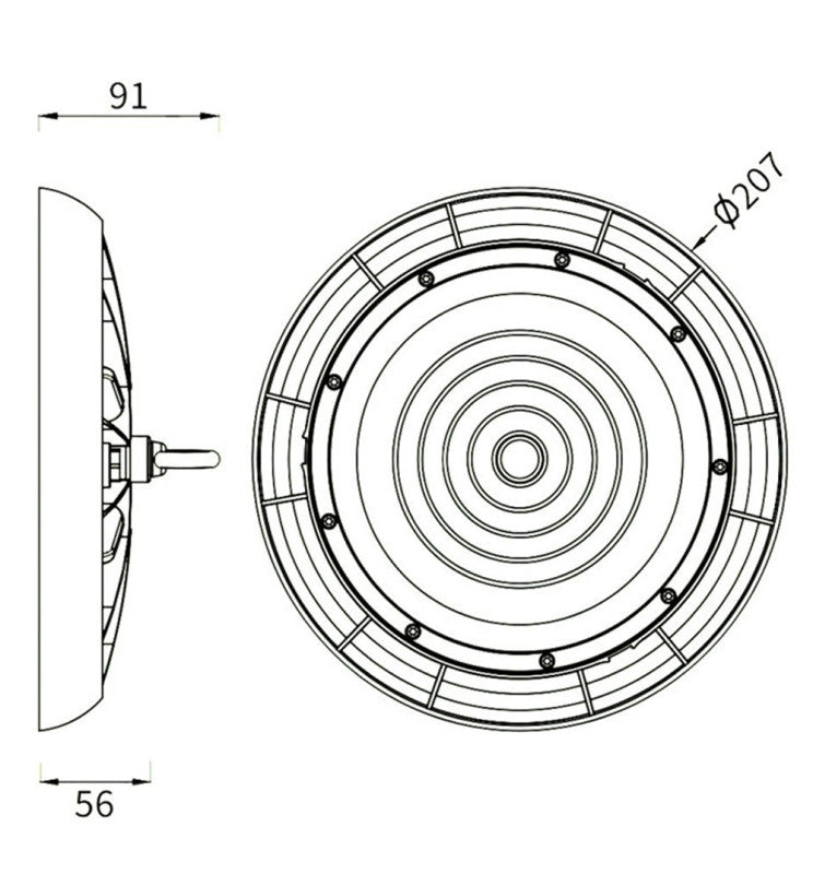 100W NEW TITAN LED UFO High Bay Light CCT