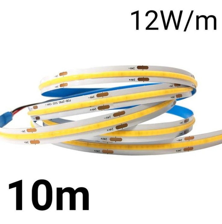 10m 24V 12W/M COB LED Strip Light IP20