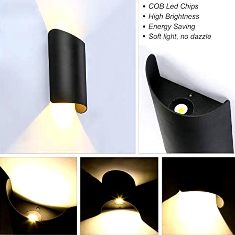 10W HORTEN LED Wall Light in Black 3000K - Wall Light Fixtures - Decorative Lighting