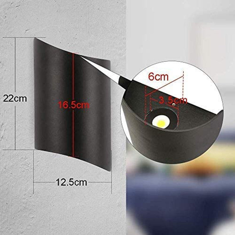 10W HORTEN LED Wall Light in Black 3000K - Wall Light Fixtures - Decorative Lighting