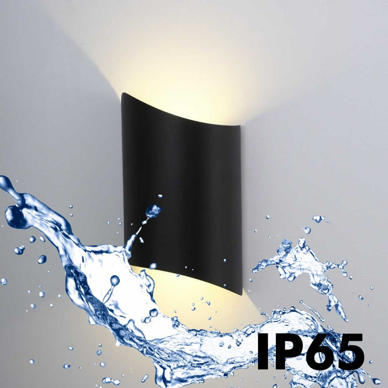 10W HORTEN LED Wall Light in Black 3000K - Wall Light Fixtures - Decorative Lighting