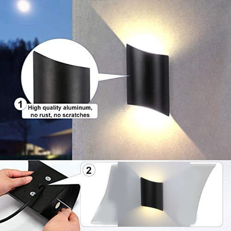 10W HORTEN LED Wall Light in Black 3000K - Wall Light Fixtures - Decorative Lighting