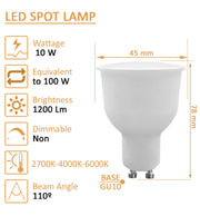 10W LED GU10 Bulb 110° 1200Lm OSRAM - LED Light Bulbs - Lamps