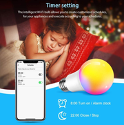 10W Dimmable Smart E27 LED Bulb with Remote Control RGB - E27 Smart