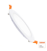 10W Round Slim LED Downlight with OSRAM Chip 3CCT Cut-out 108mm - Ceiling Light Fixtures - Panels