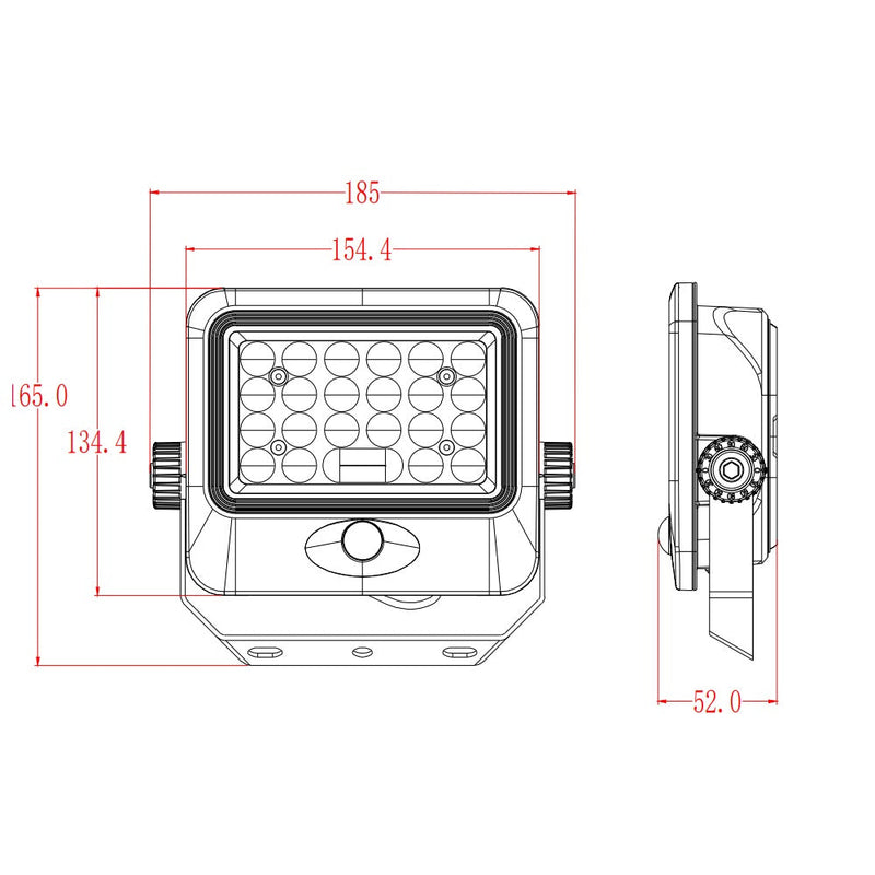 1200Lm Solar LED EcoLite Floodlight 3CCT PIR Sensor + Remote Control IP65