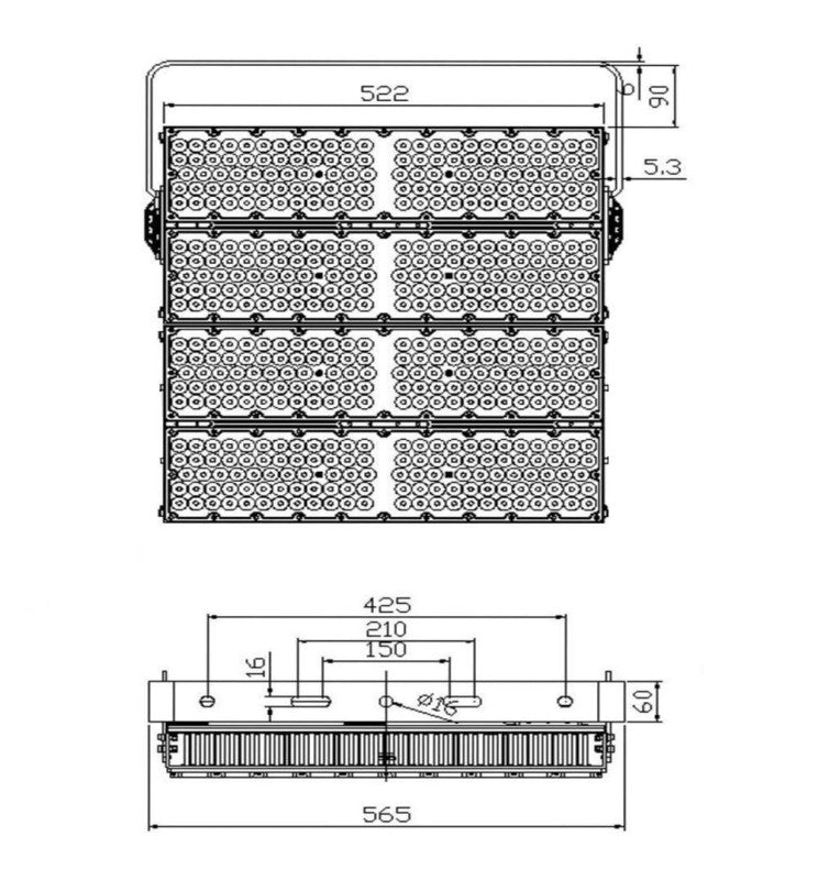 1200W LED Floodlight with PHILIPS Driver BRIDGELUX Chip 5000K - LED Floodlight