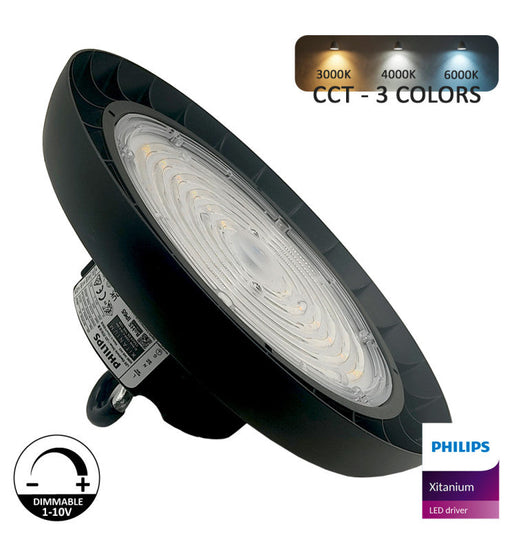 120W-100W-80W Industrial LED UFO High Bay GERMANY Philips Xitanium Driver 3CCT 1-10V Dimmable - Ceiling Light Fixtures