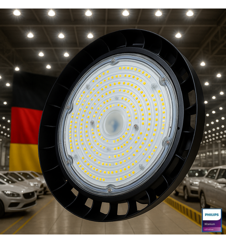 120W-100W-80W Industrial LED UFO High Bay GERMANY Philips Xitanium Driver 3CCT 1-10V Dimmable
