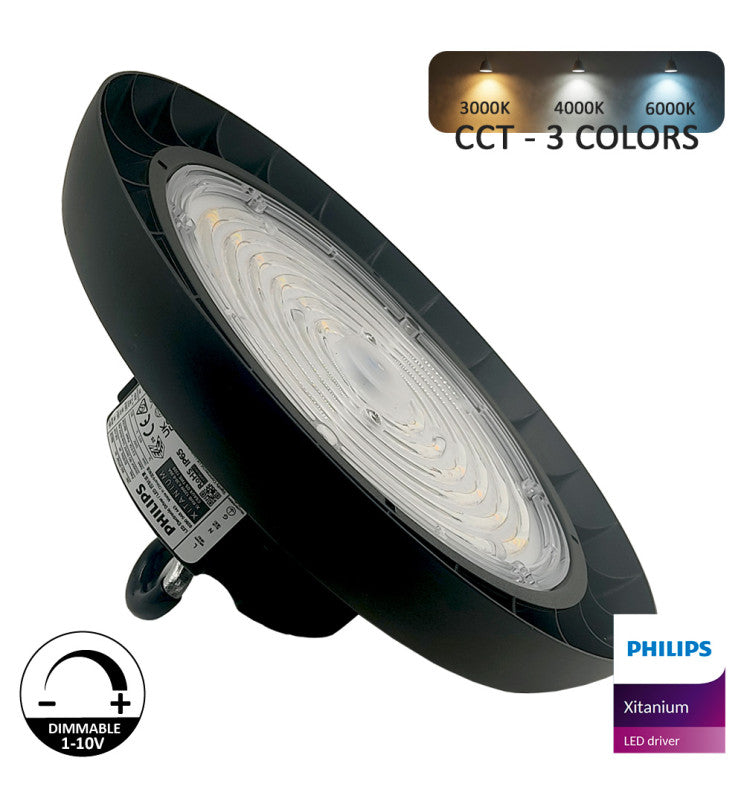 120W-100W-80W Industrial LED UFO High Bay GERMANY Philips Xitanium Driver 3CCT 1-10V Dimmable