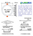 12W AMY Slim 170mm Round LED Panel 4000K - LED Downlight - Ledex Lighting UK