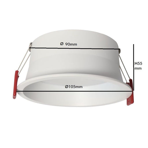 12W Round LED Downlight with OSRAM Chip 3 CCT UGR17 Cut-Out 90mm - Ceiling Light Fixtures - Downlights