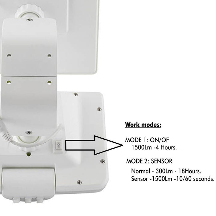 12W Solar Floodlight in White with PIR Sensor 4000K - solar light - Ledex Lighting UK