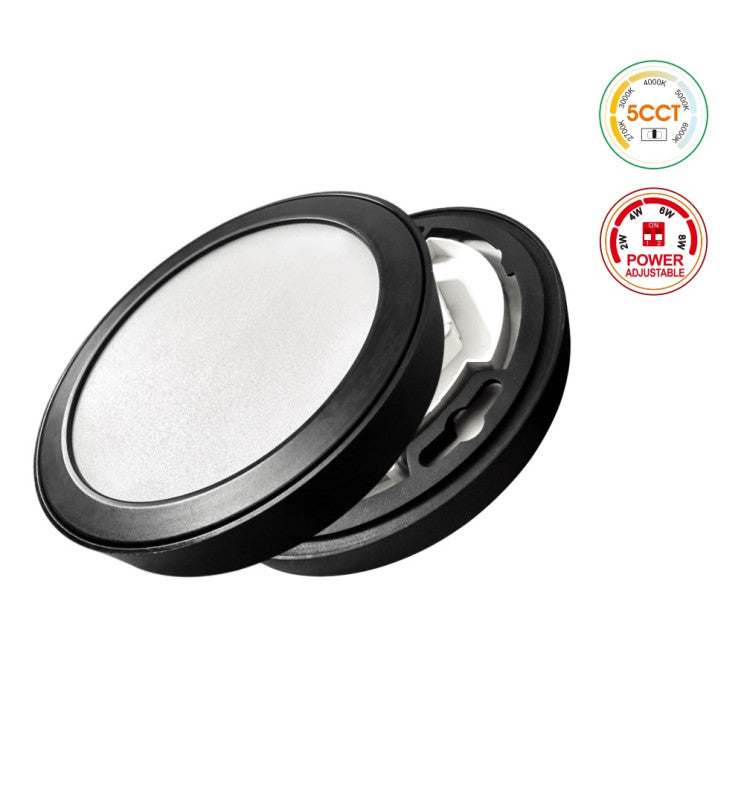 12W to 6W Adjustable Power BONN LED Downlight Black 5 CCT - Ceiling Light Fixtures - Bulkheads