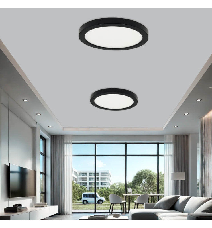 12W to 6W Adjustable Power BONN LED Downlight Black 5 CCT - Ceiling Light Fixtures - Bulkheads