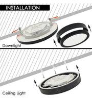 12W to 6W Adjustable Power BONN LED Downlight Black 5 CCT - Ceiling Light Fixtures - Bulkheads