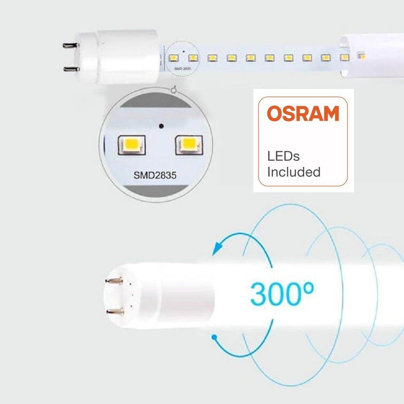 13W T8 LED Tube 90cm Glass with OSRAM Chip 4000K - LED Tube