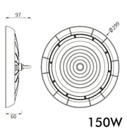 150W NEW TITAN LED UFO High Bay Light CCT - Lighting Fixtures - High Bays