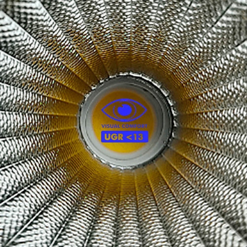 15W Adjustable LED Downlight in Silver with UGR13 - Ceiling Light Fixtures - Downlights