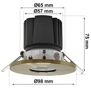 15W Adjustable LED Downlight in Silver with UGR13 - LED Downlight