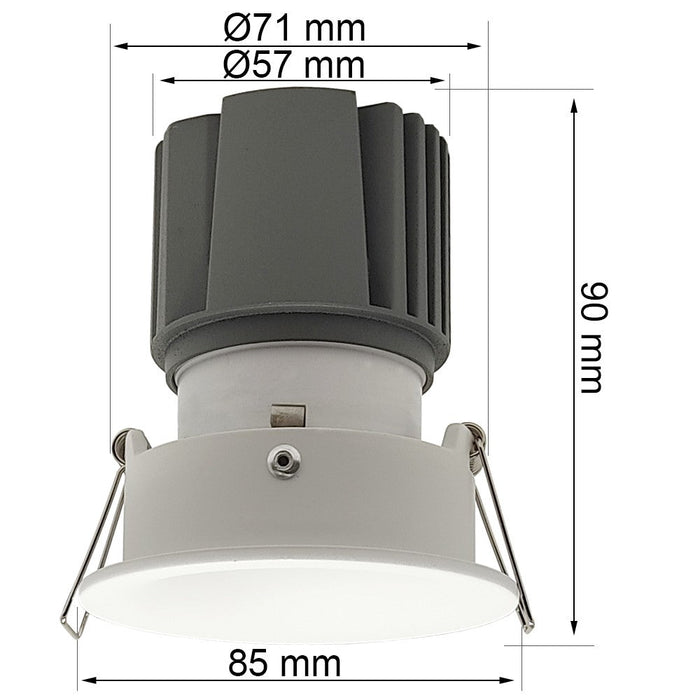 15w Round LED Downlight in WHITE 4000K - LED Downlight