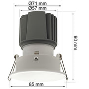 15W Round LED Downlight in White - Ceiling Light Fixtures - Downlights