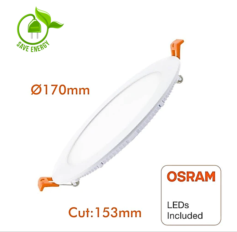 15W Slim Round LED Downlight with OSRAM Chip 3 CCT - Ceiling Light Fixtures - Panels
