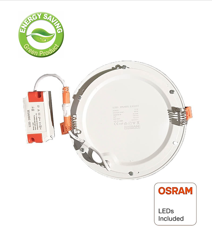 15W Slim Round LED Downlight with OSRAM Chip 3 CCT - Ceiling Light Fixtures - Panels