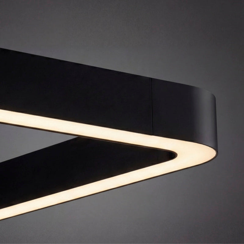 162W VERSA BLACK Triangular LED Pendant Light 3CCT