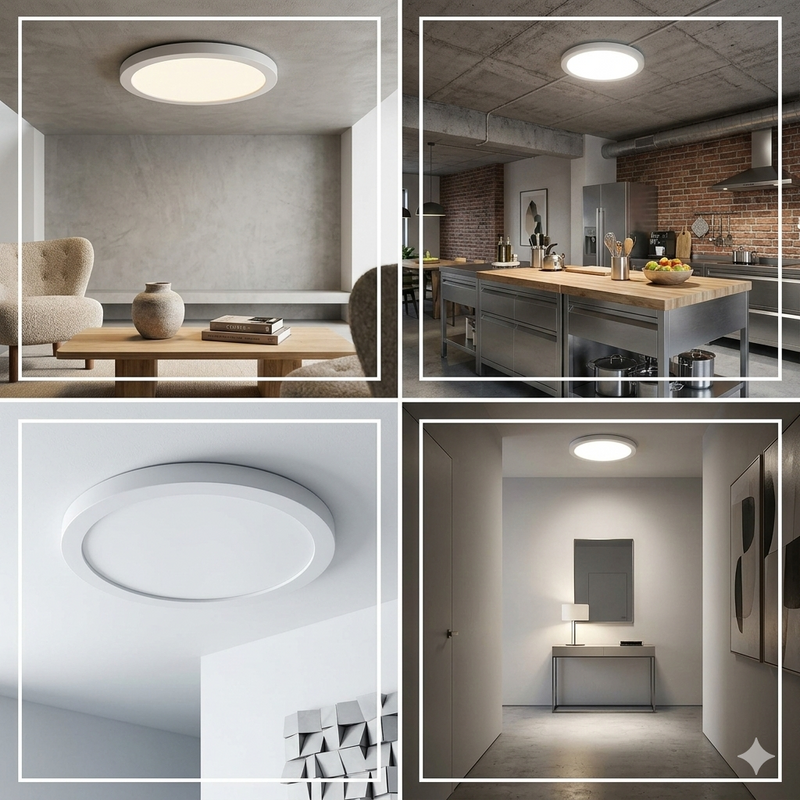 18W-12W-6W Circular LED Ceiling Light NEW MOSS with Motion Sensor 3CCT IP44
