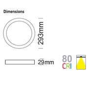 18W LED Ceiling Light with Remote Control RGB CCT - LED ceiling lighting