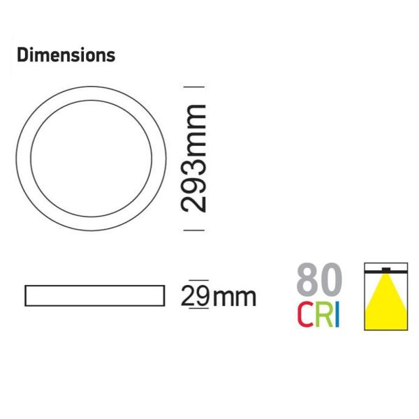 18W LED Ceiling Light RGB+CCT with Remote Control