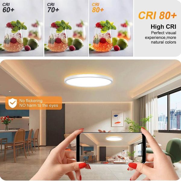 18W LED Ceiling Light with Remote Control RGB CCT - Ceiling Light Fixtures - Downlights