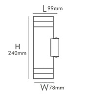 18W Bidirectional SOLNA LED Wall Light IP65 3 CCT - Wall Light Fixtures - Floodlights