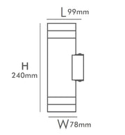 18W Bidirectional SOLNA LED Wall Light IP65 3 CCT - Wall Light Fixtures - Floodlights
